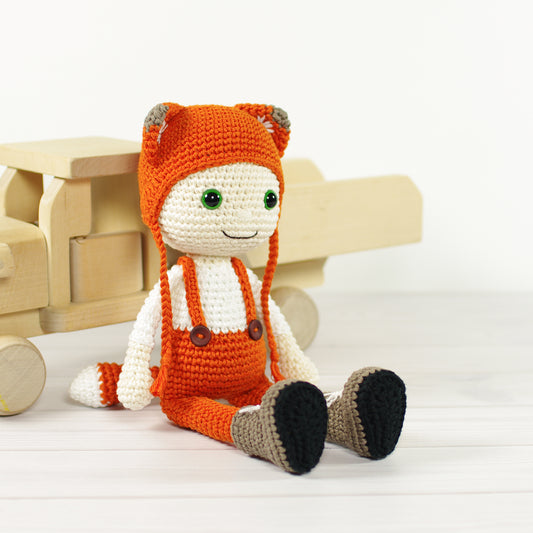 Crochet Pattern - Doll in a Fox Costume