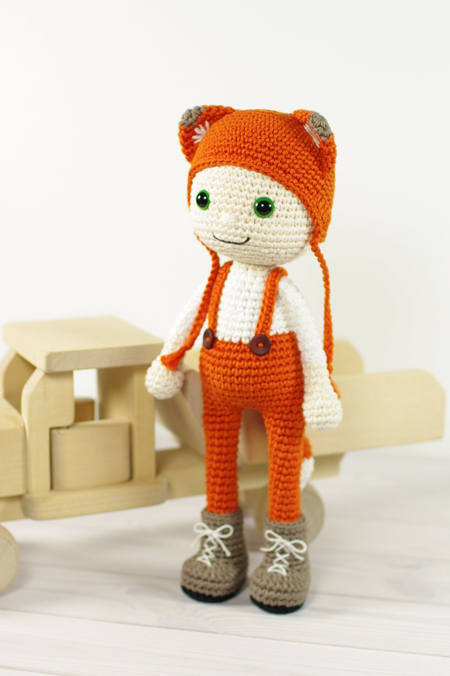 Crochet Pattern - Doll in a Fox Costume