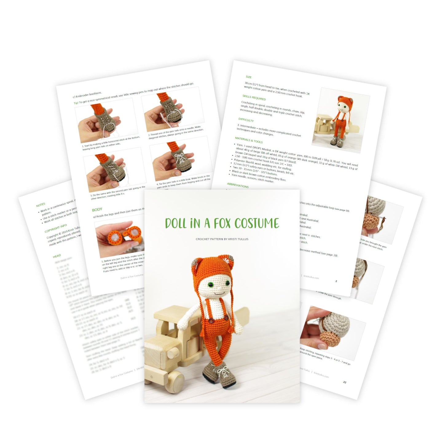 PATTERN: Doll in a Fox Costume