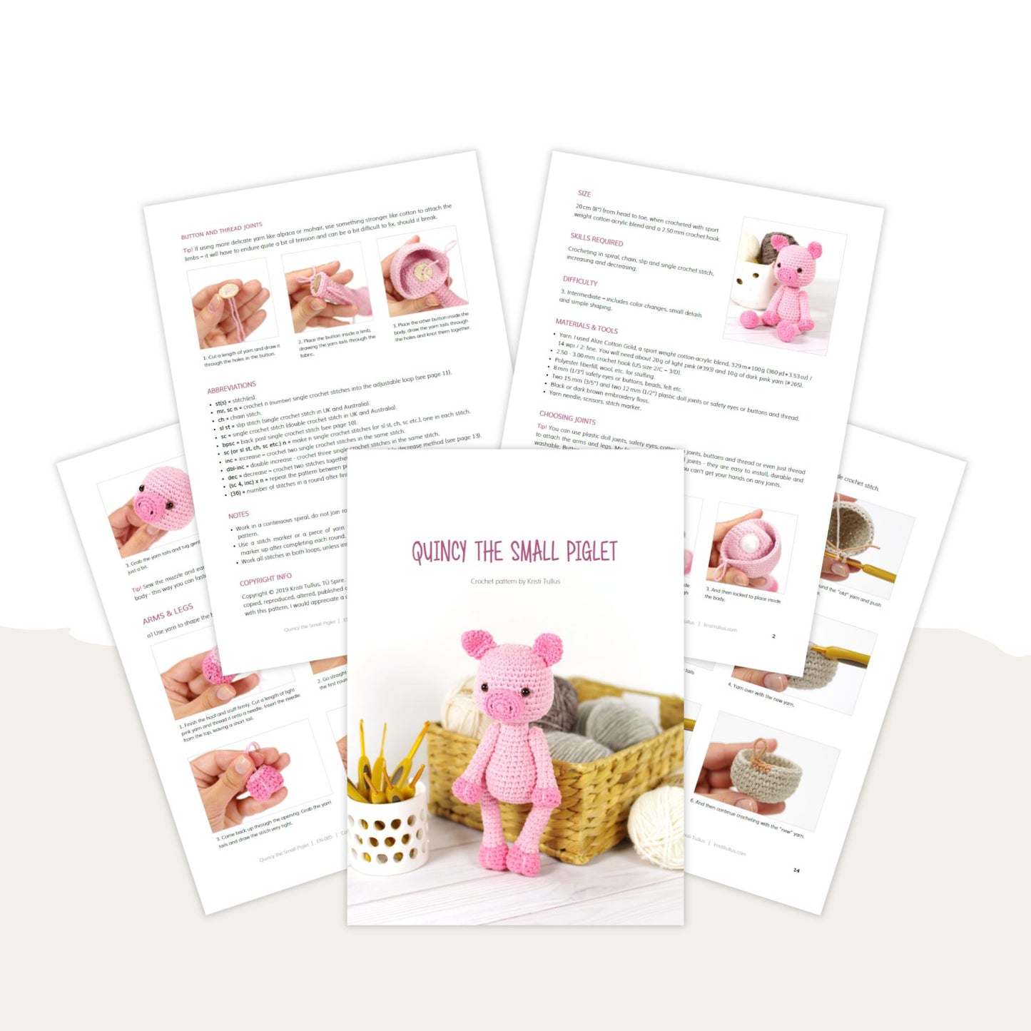 Crochet Pattern - Quincy the Small Piglet