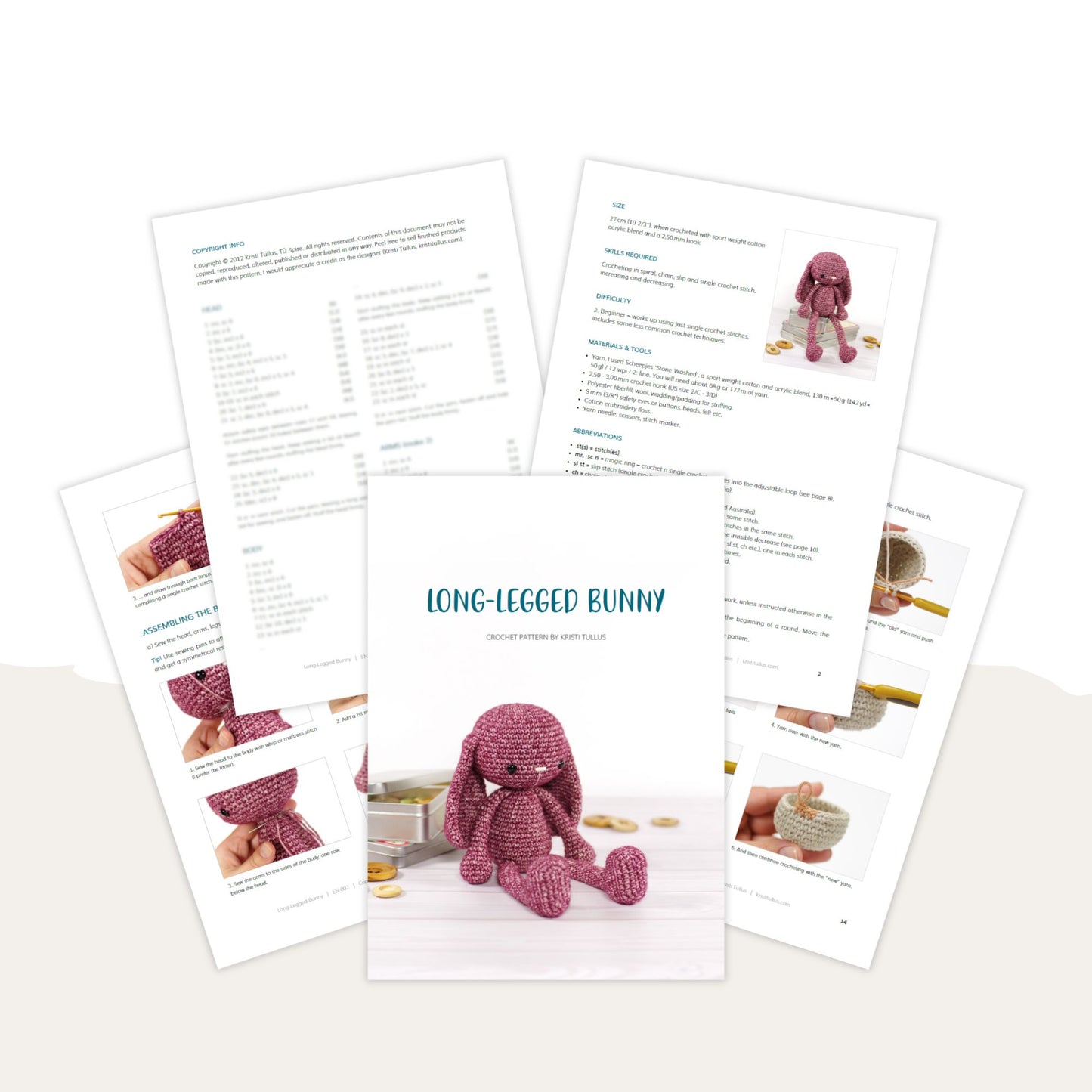 Crochet Pattern - Long-Legged Bunny