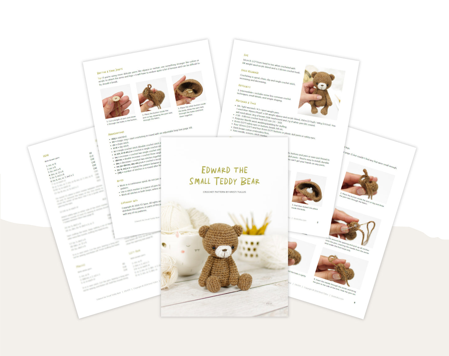 Crochet Pattern - Edward the Small Teddy Bear
