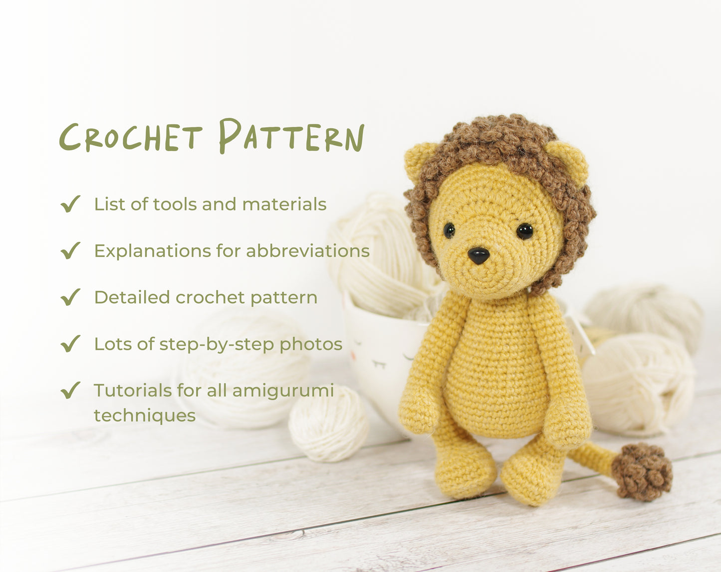 Crochet Pattern - Frederick and Benjamin the Lions