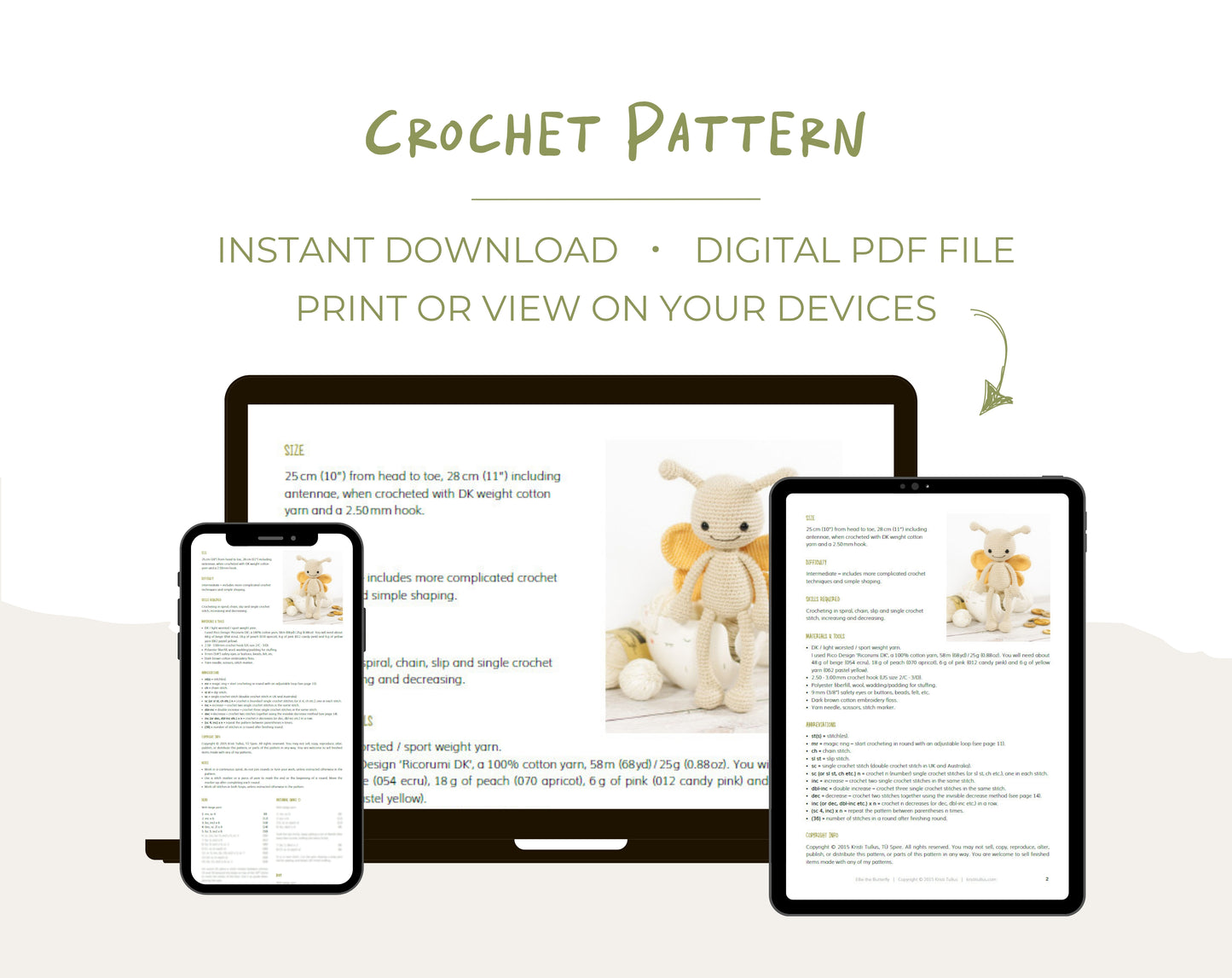 Crochet Pattern - Ellie the Butterfly