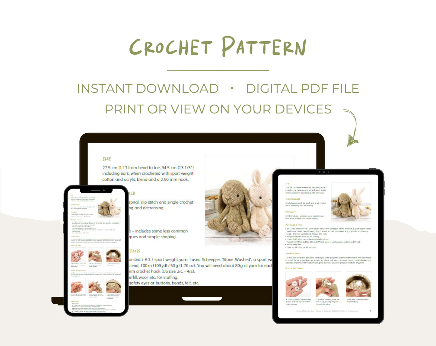Crochet Pattern - Bunny Rabbits