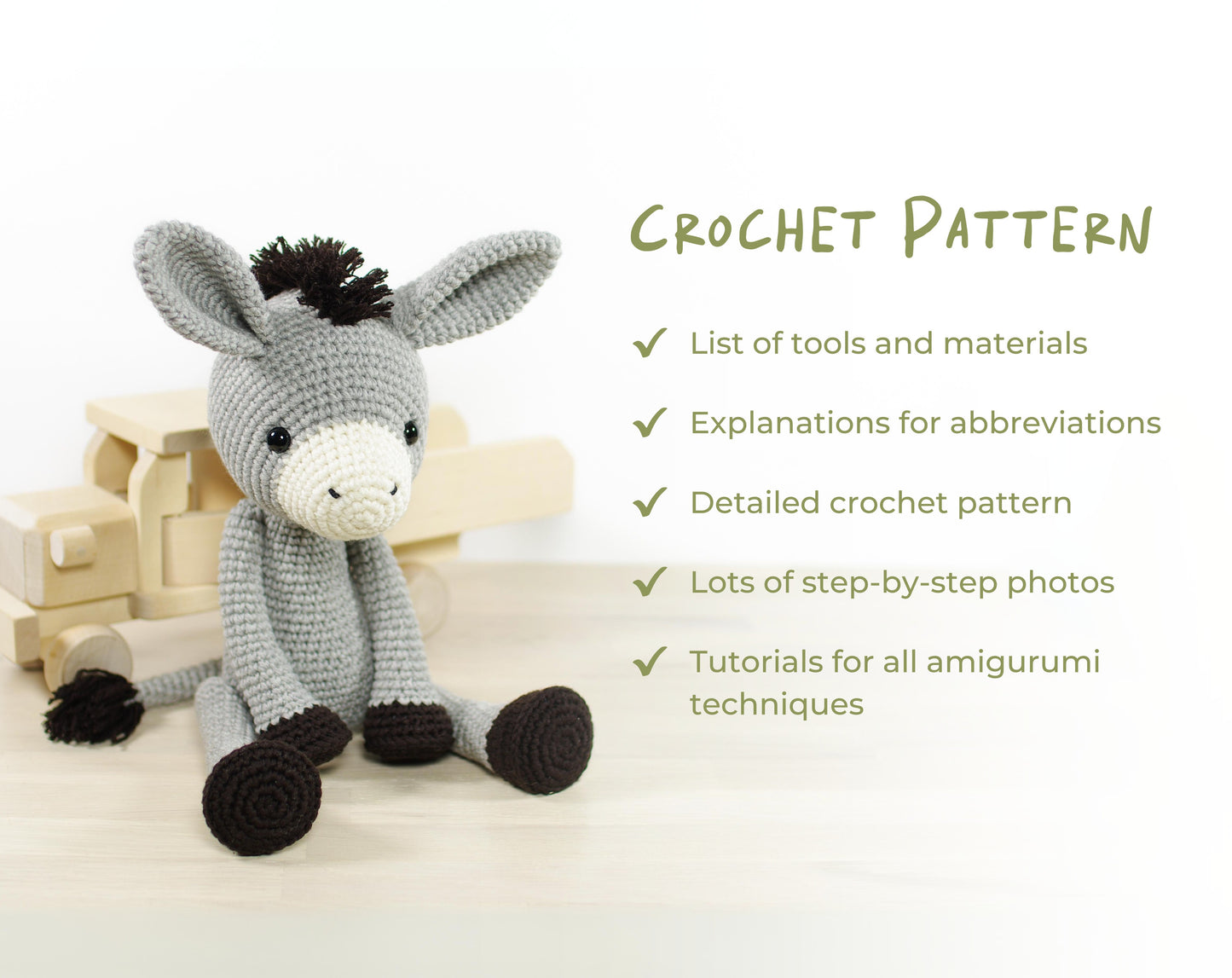 Crochet Pattern - Donkey