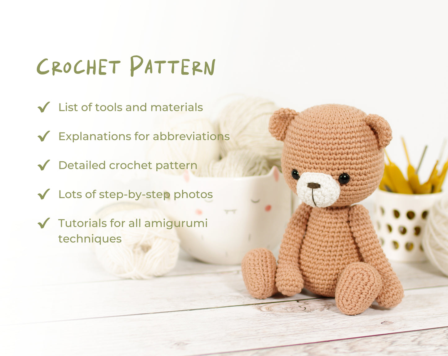 Crochet Pattern - Bernard the Teddy Bear