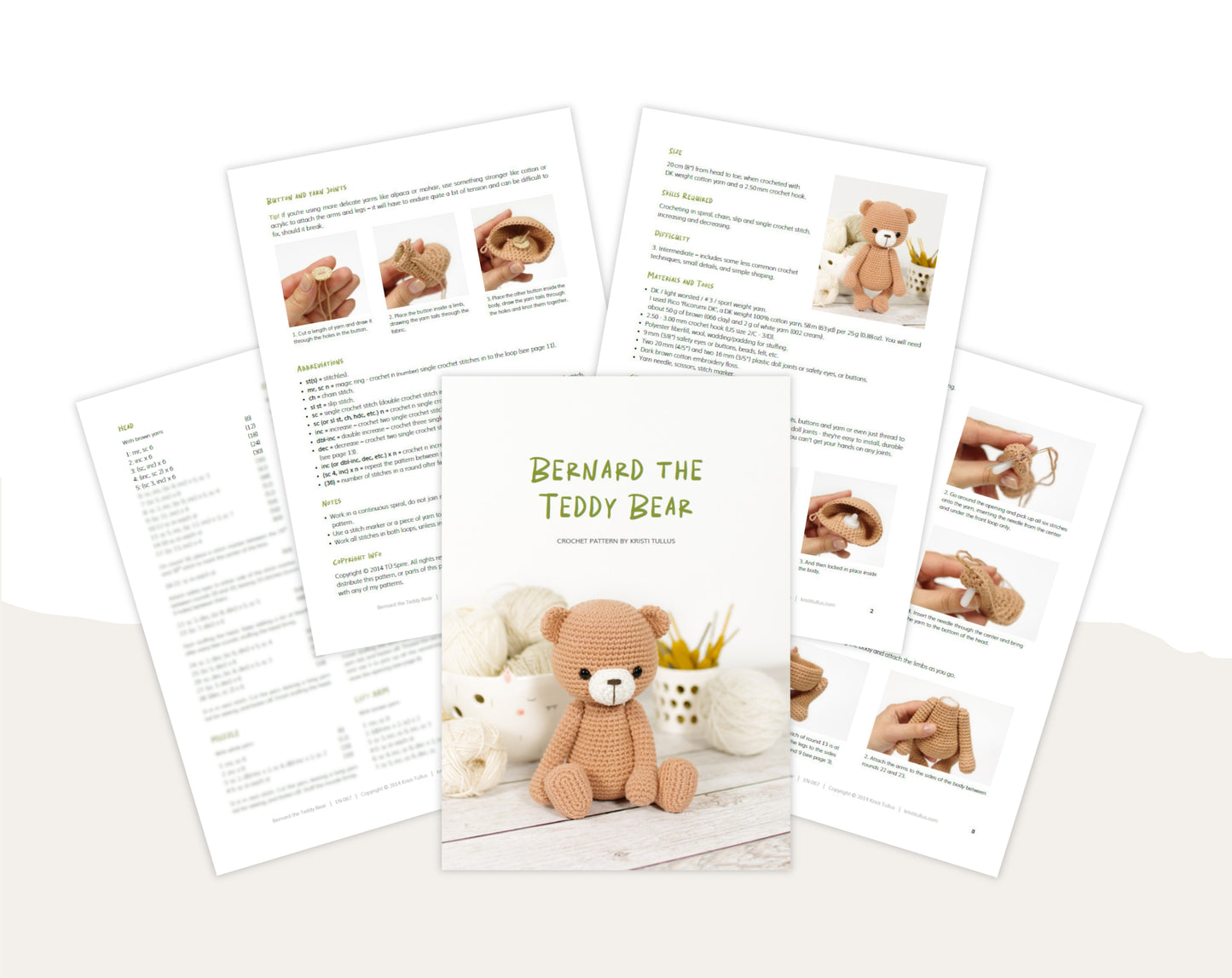 Crochet Pattern - Bernard the Teddy Bear