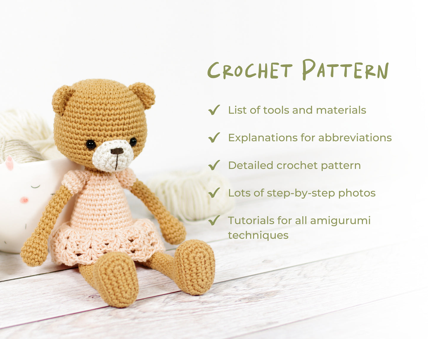 Crochet Pattern - Poppy the Teddy Bear