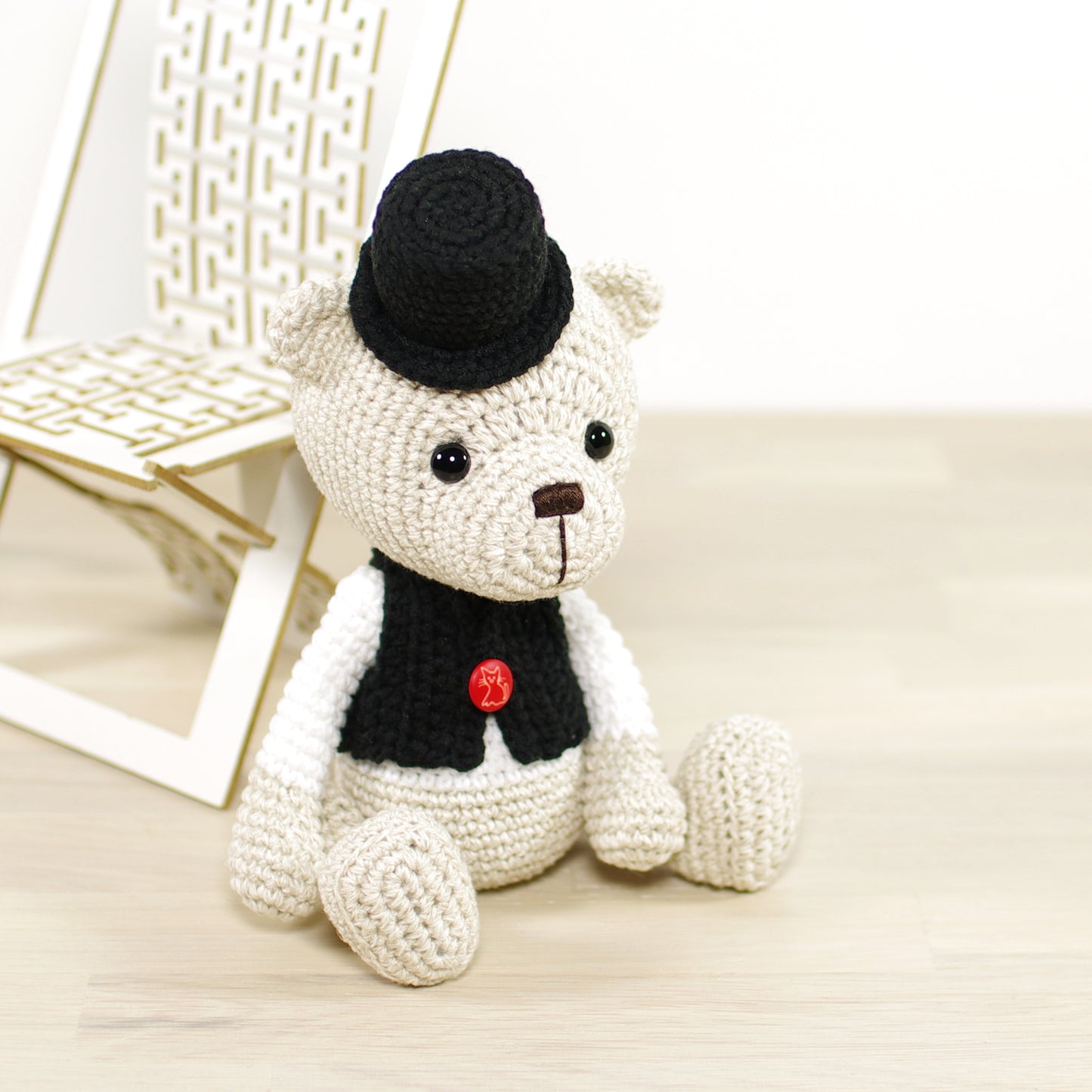 PATTERN: Teddy Bear in a Top Hat and Vest