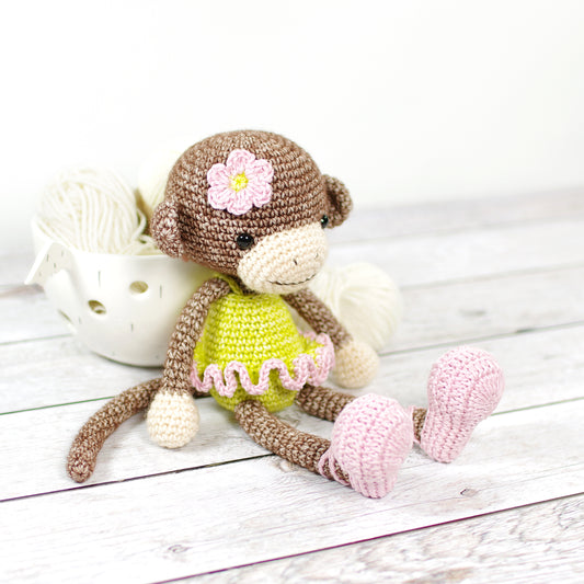 Amigurumi monkey ballerina pattern