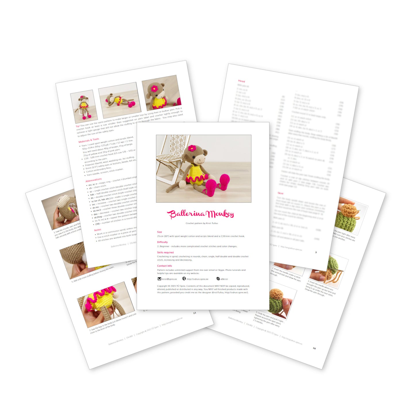 Crochet Pattern - Monkey Ballerina