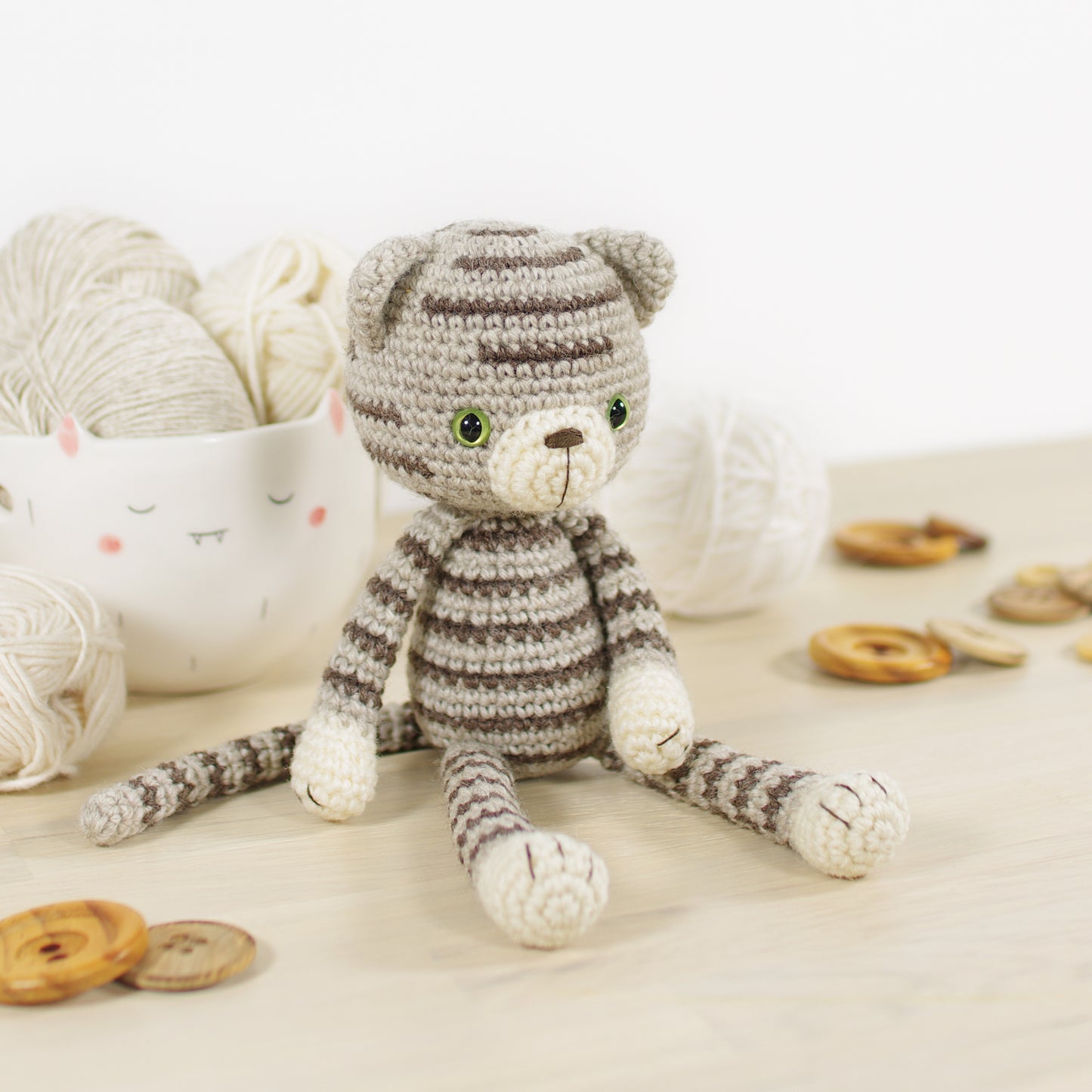 Crochet Pattern - Clay the Stripy Cat