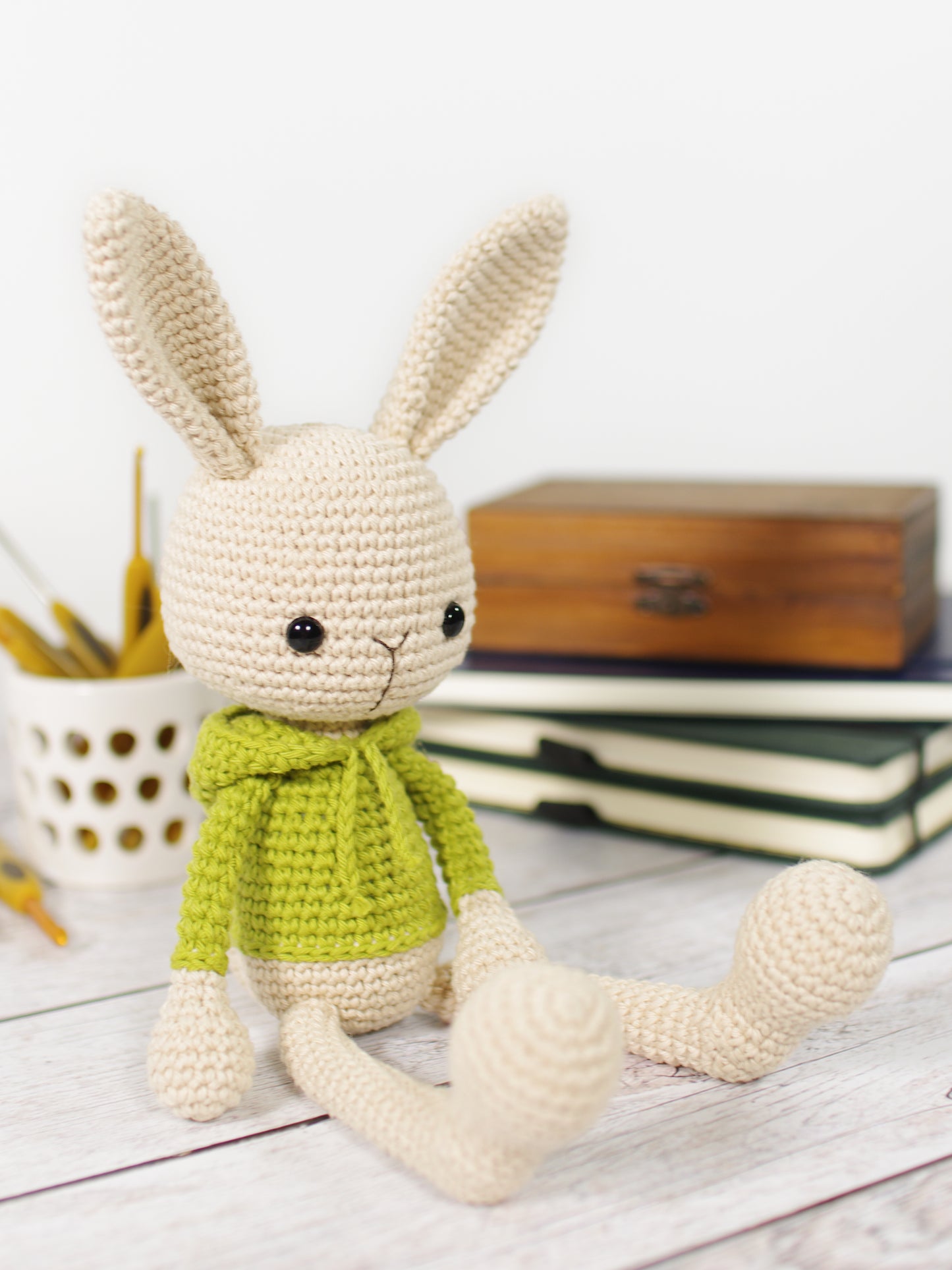 Crochet Pattern - Cedric the Bunny in a Hoodie