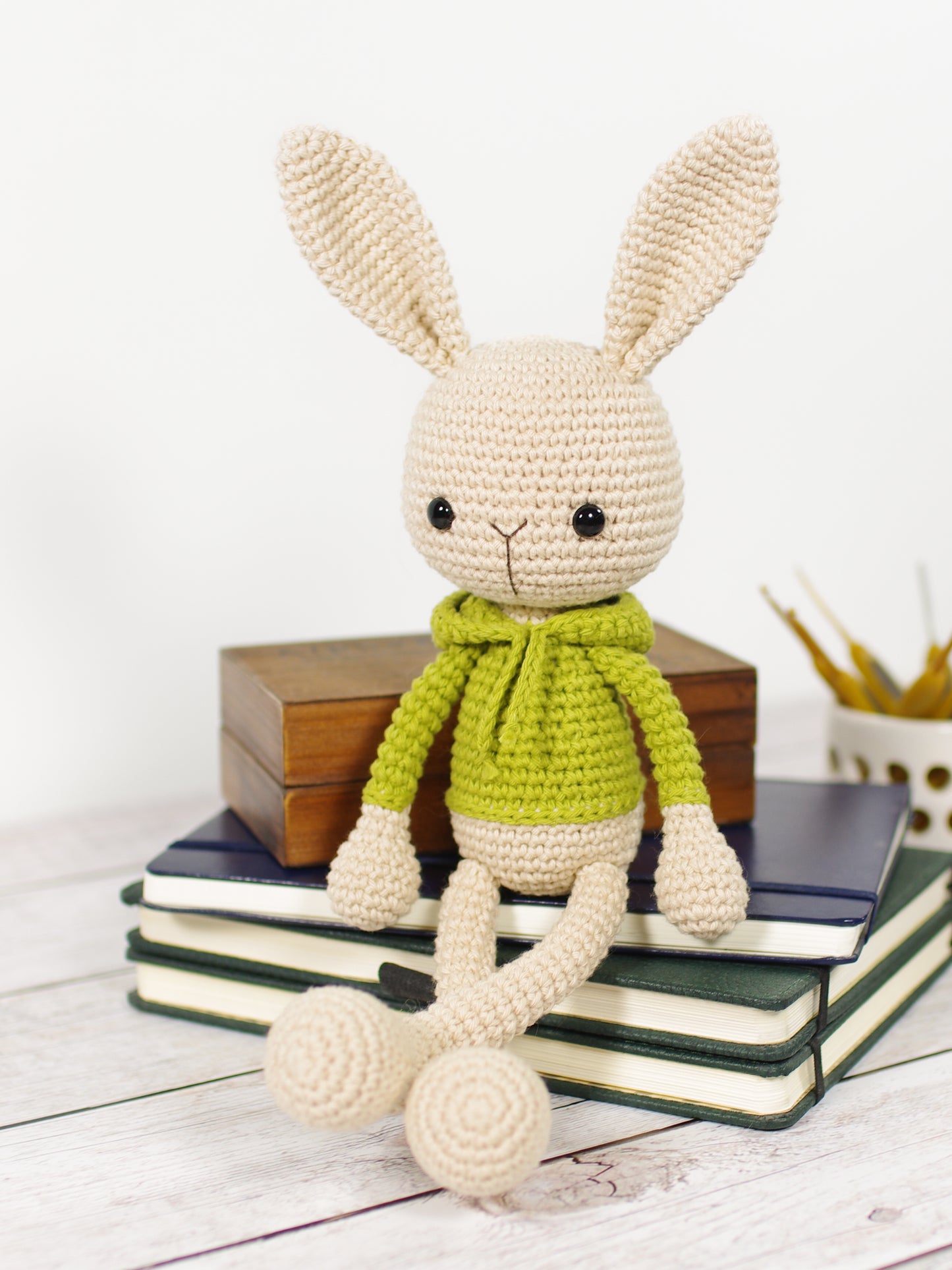 Crochet Pattern - Cedric the Bunny in a Hoodie