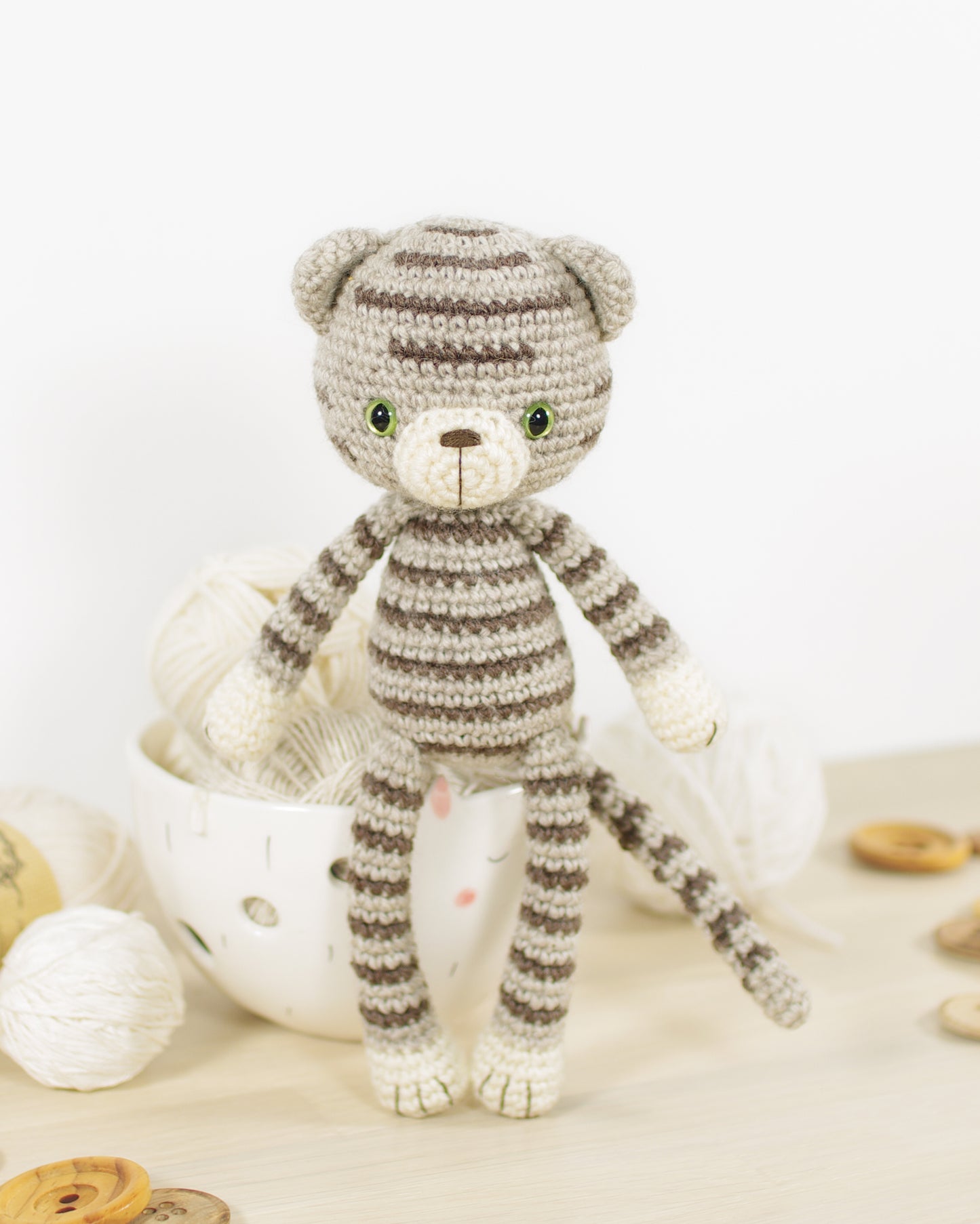 Crochet Pattern - Clay the Stripy Cat