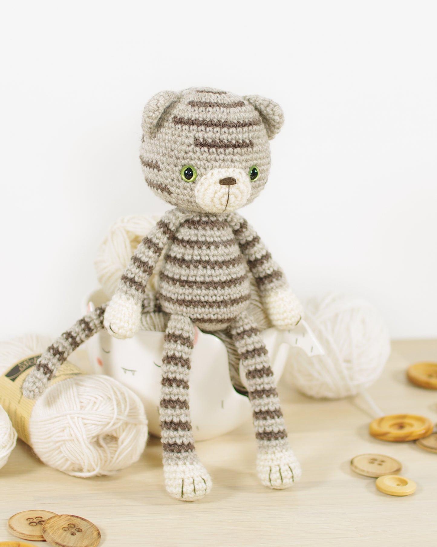Crochet Pattern - Clay the Stripy Cat