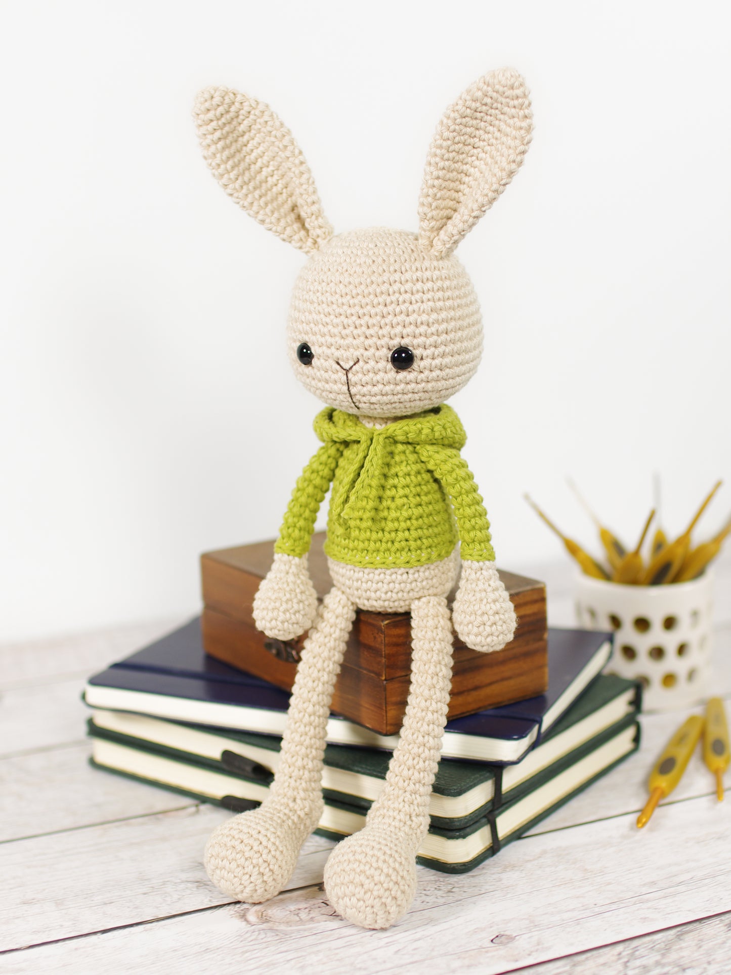 Crochet Pattern - Cedric the Bunny in a Hoodie