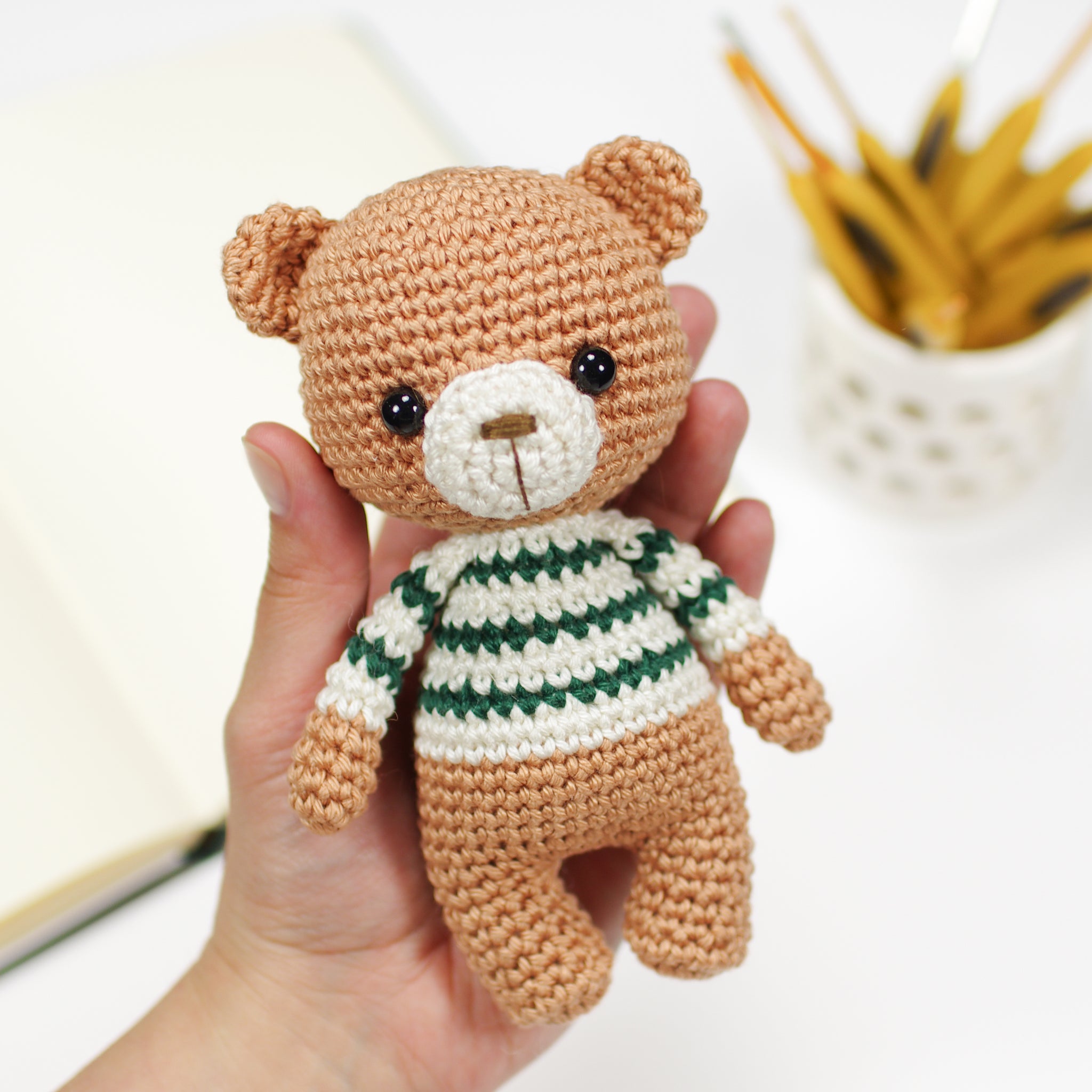 Pattern: Little Teddy Bear In A Stripy Sweater – Kristi Tullus
