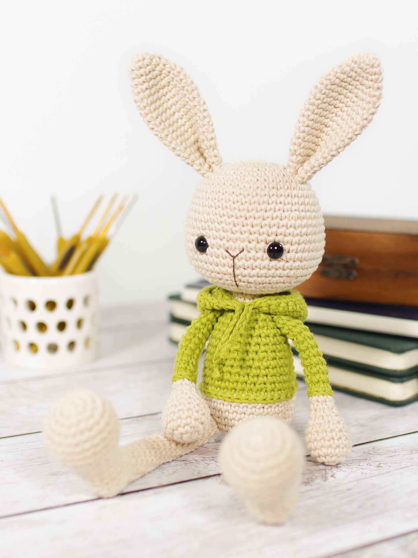 Crochet Pattern - Cedric the Bunny in a Hoodie