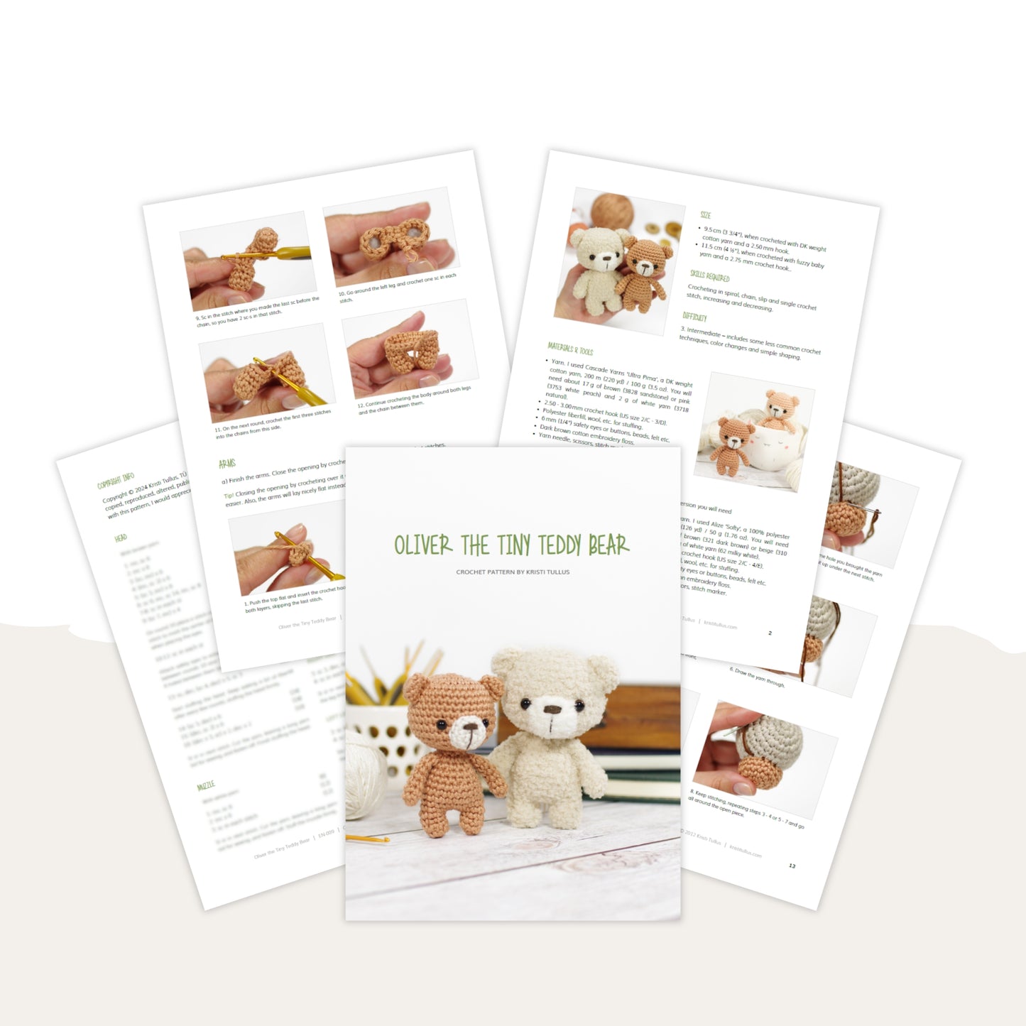 Crochet Pattern - Little Bear Family