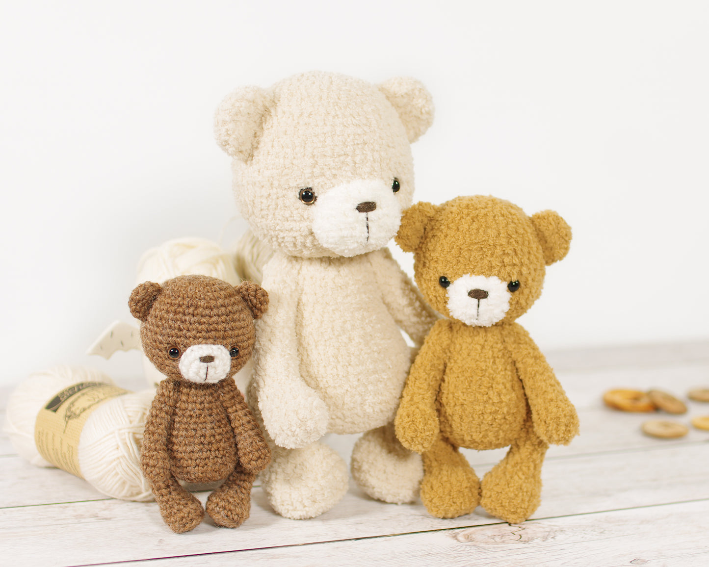 Crochet Pattern - Teddy Bear Family