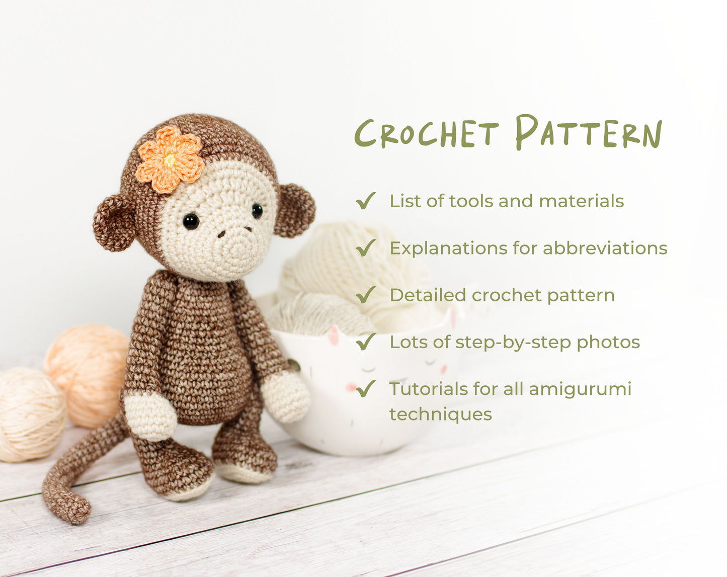 Crochet Pattern - Lucy the Monkey