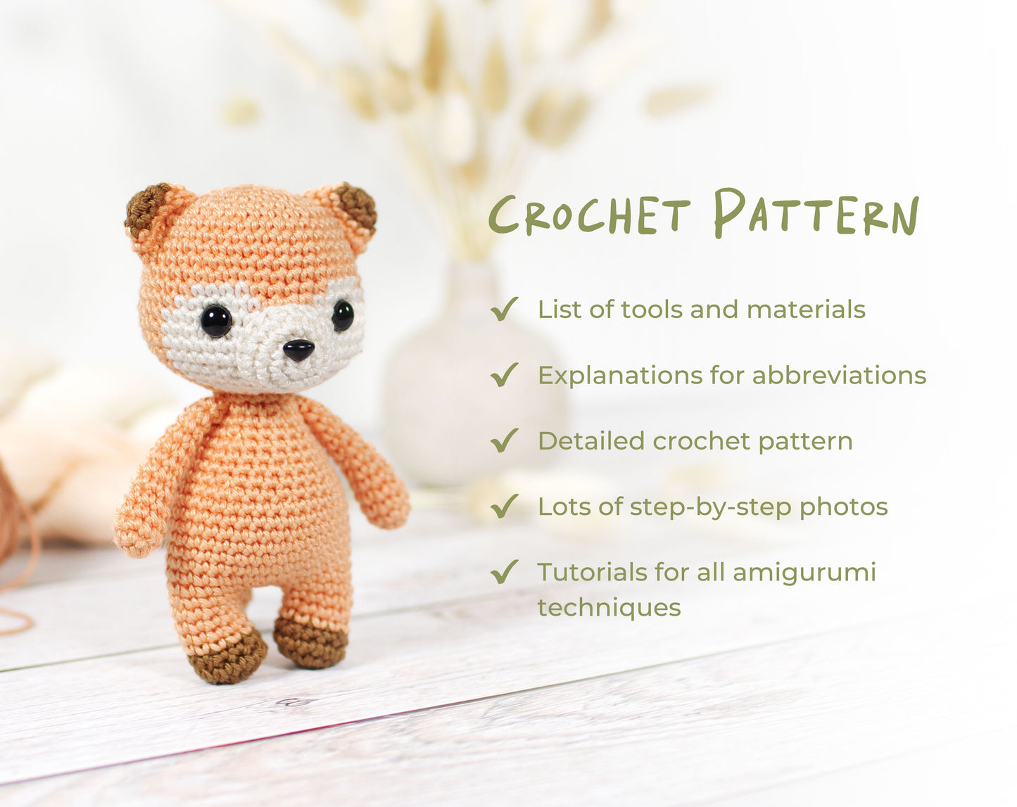 Crochet Pattern - Friendly Little Fox