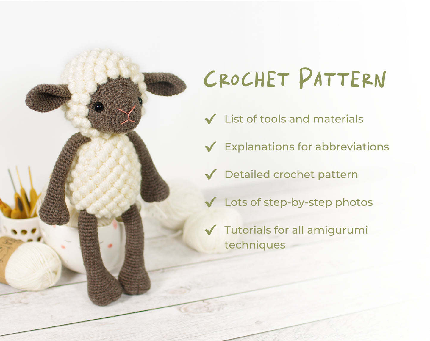 Crochet Pattern - Bobble Sheep
