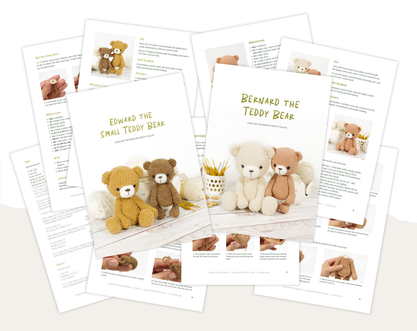 Crochet Pattern - Teddy Bear Family