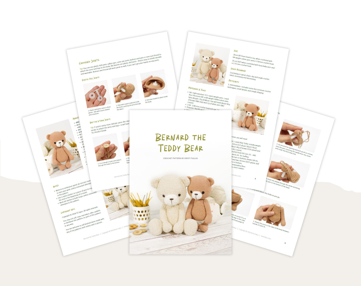 Crochet Pattern - Bernard the Teddy Bear