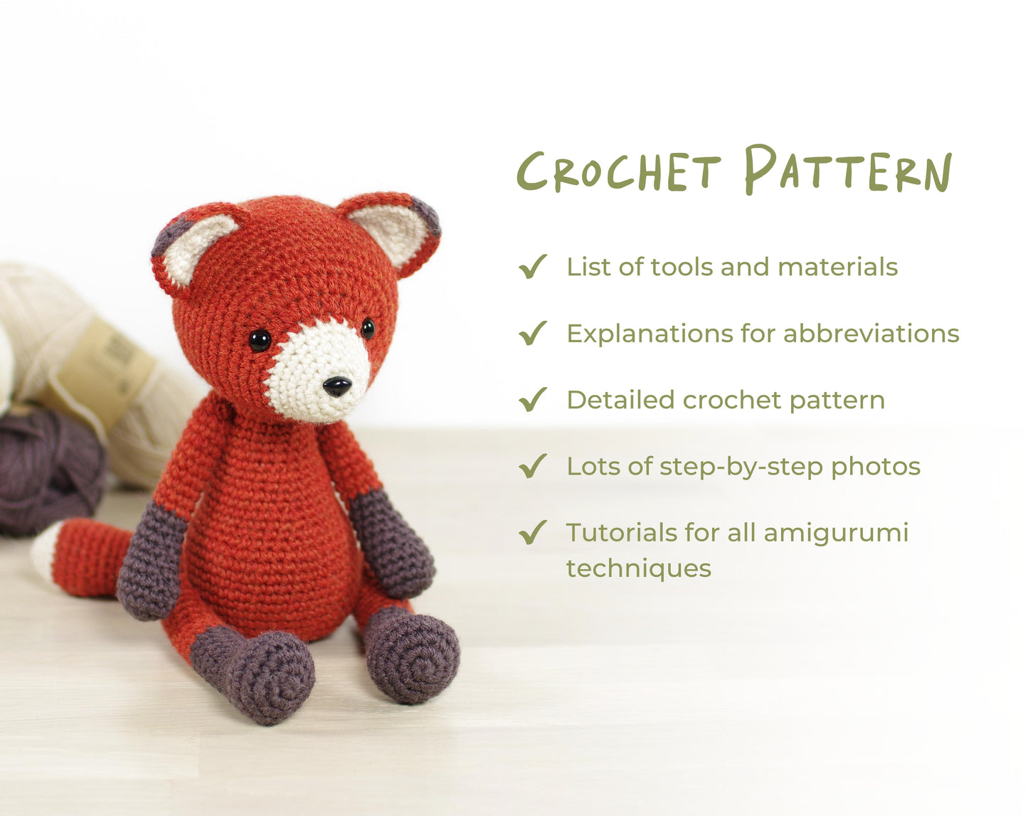 Crochet Pattern - Red Fox