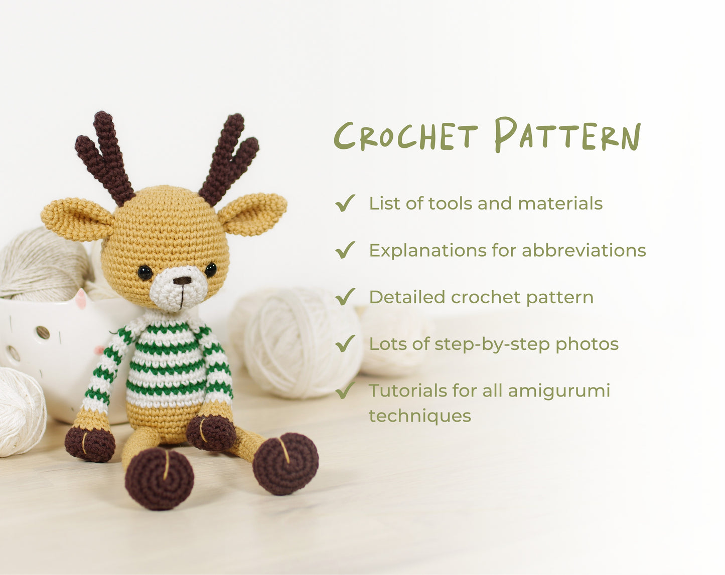 Crochet Pattern - Juniper the Deer