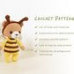 Crochet Pattern - Little Teddy Bear in a Bee Costume