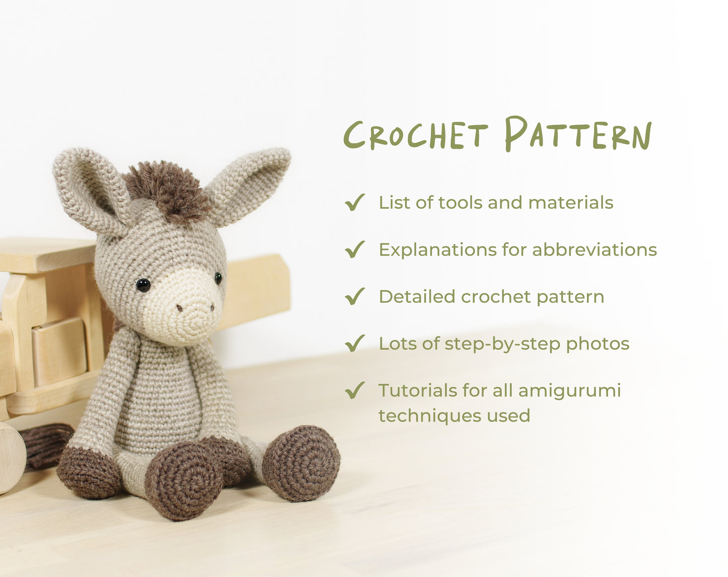 Crochet Pattern - Barney the Donkey