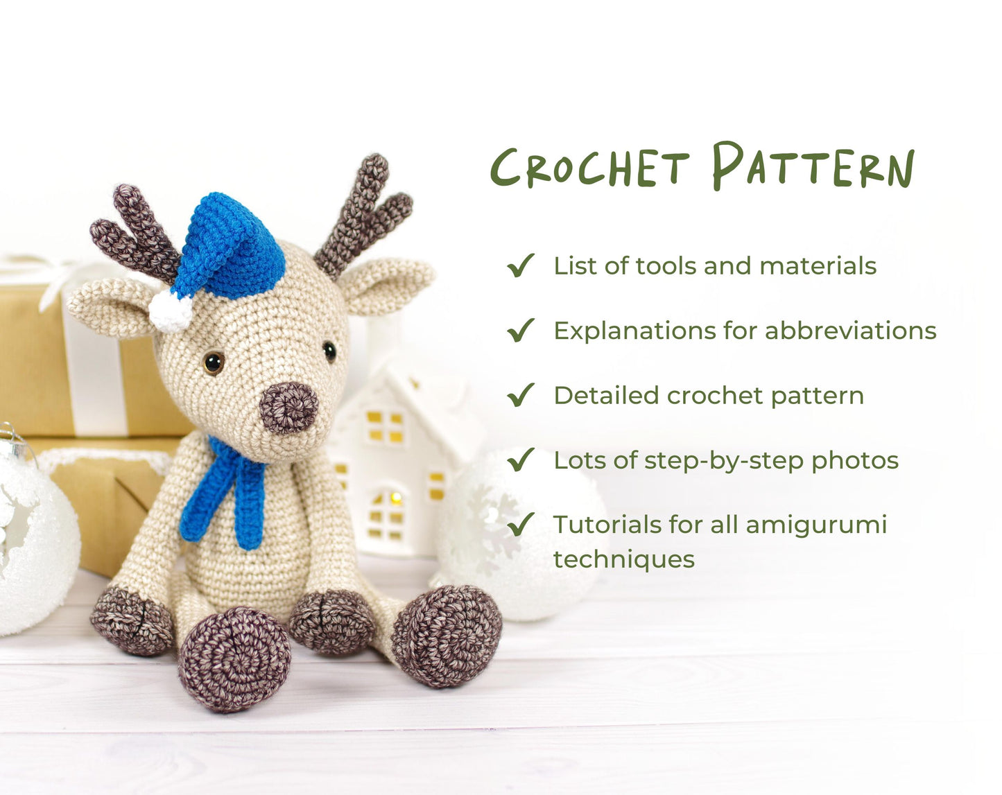 Crochet Pattern - Reindeer