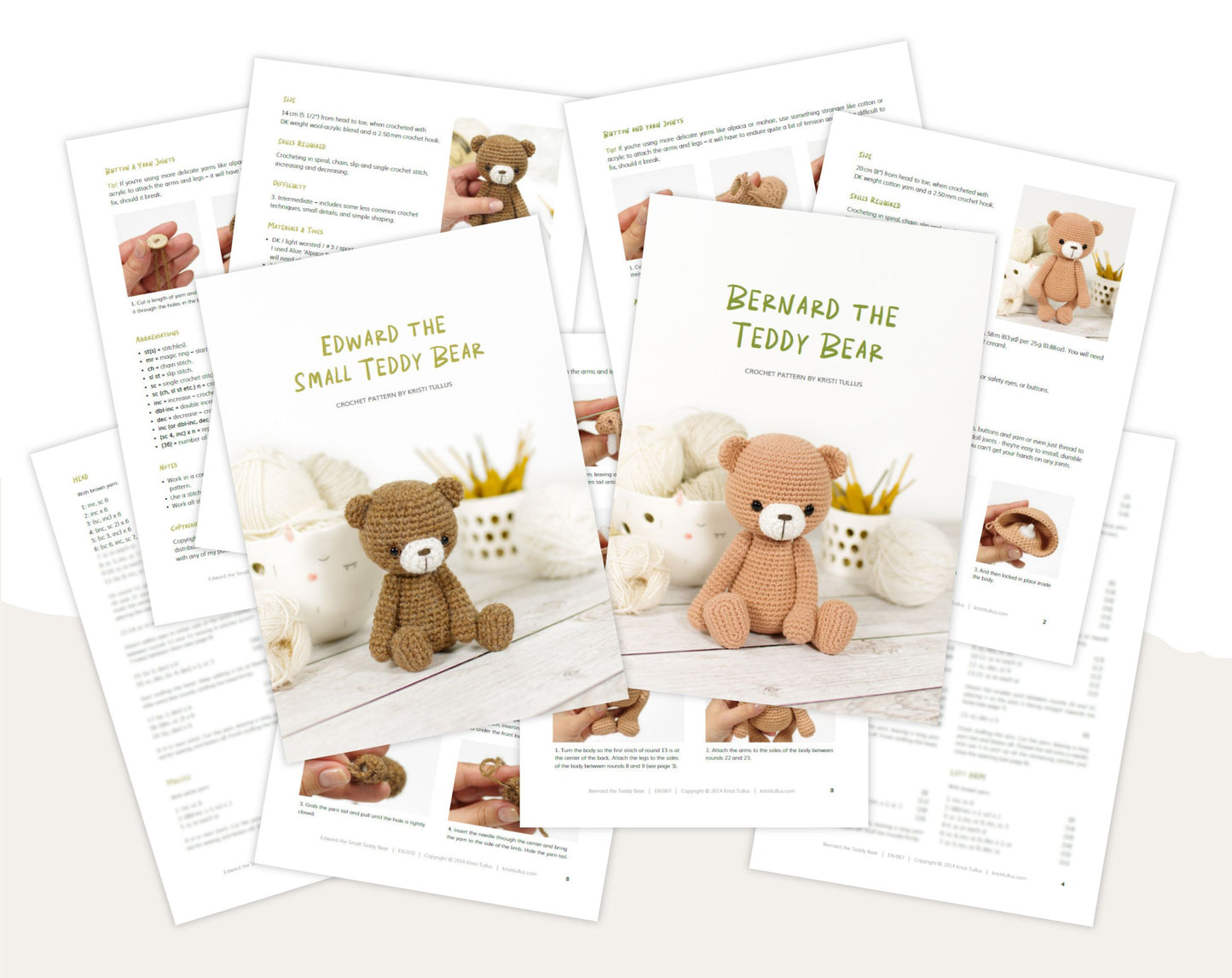 Crochet Pattern - Teddy Bear Family
