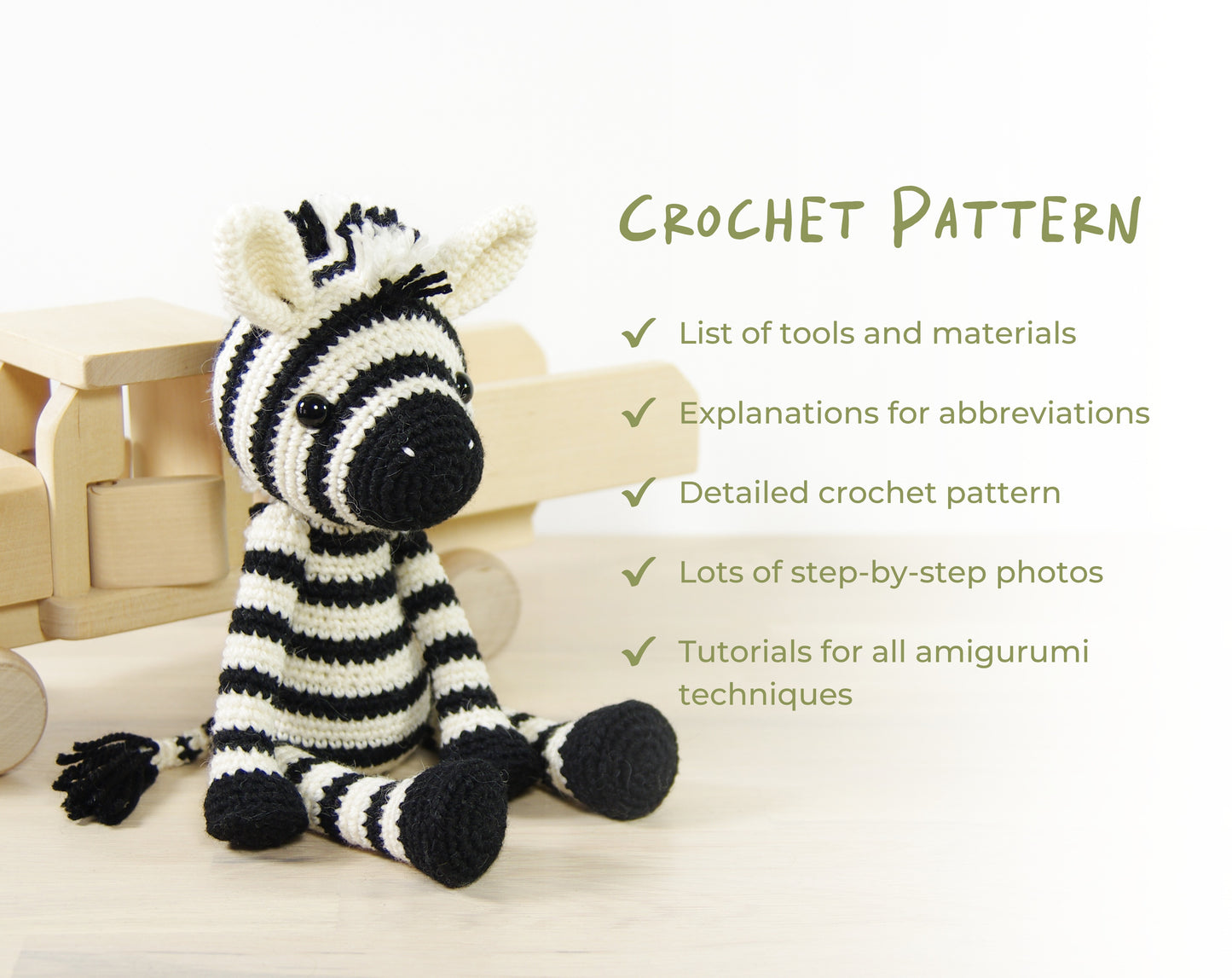 Crochet Pattern - Xander the Zebra