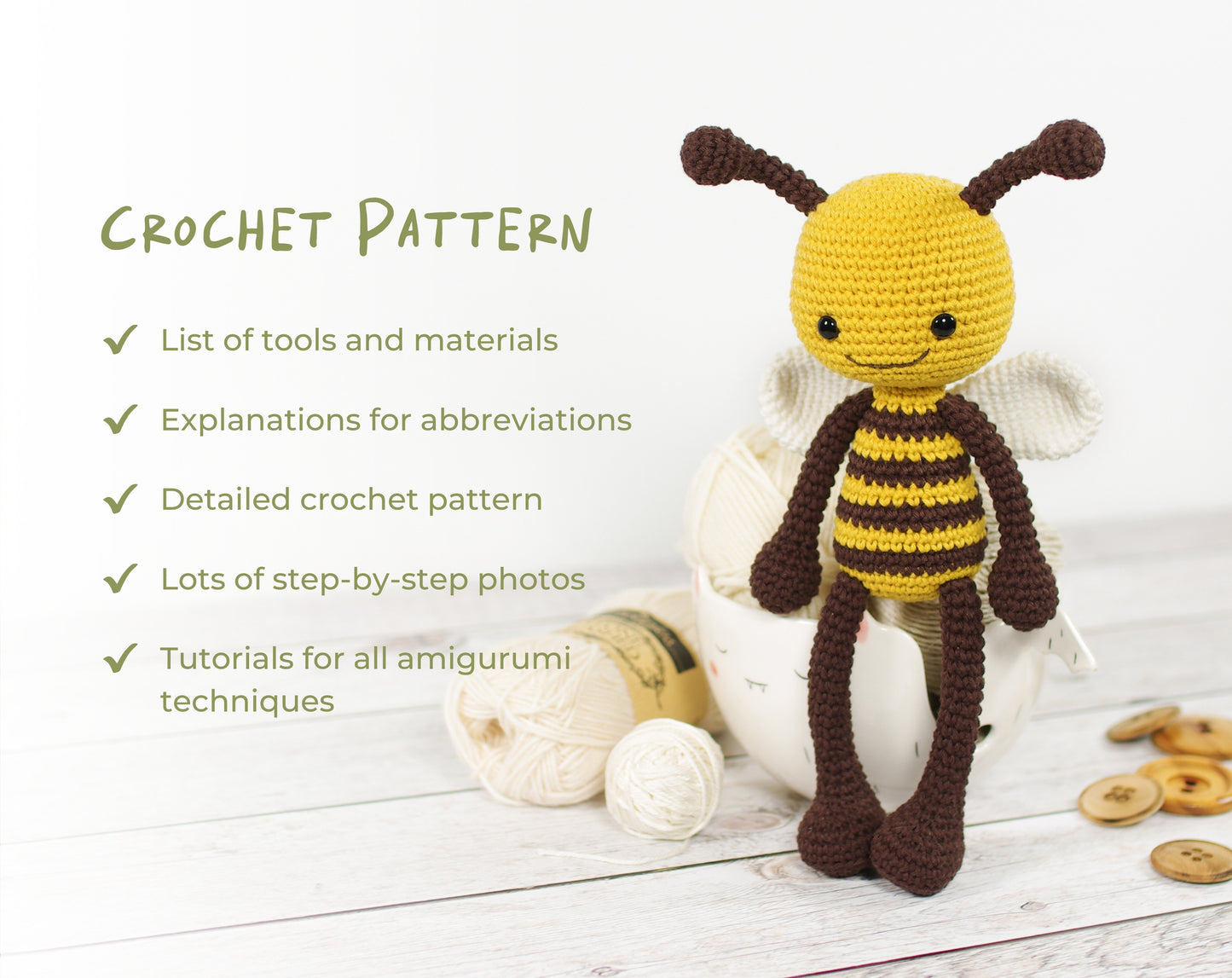 Crochet Pattern - Patrick the Bee