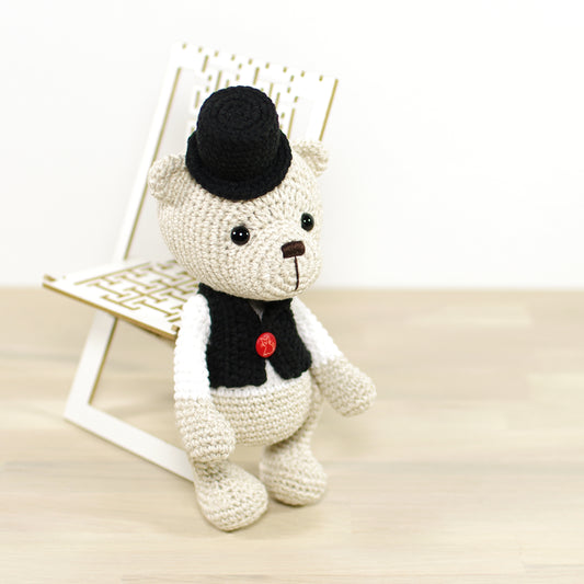 Crochet Pattern -  Arthur the Dapper Teddy Bear