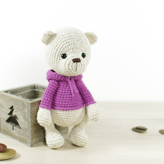 Crochet Pattern - Teddy Bear in a Hoodie
