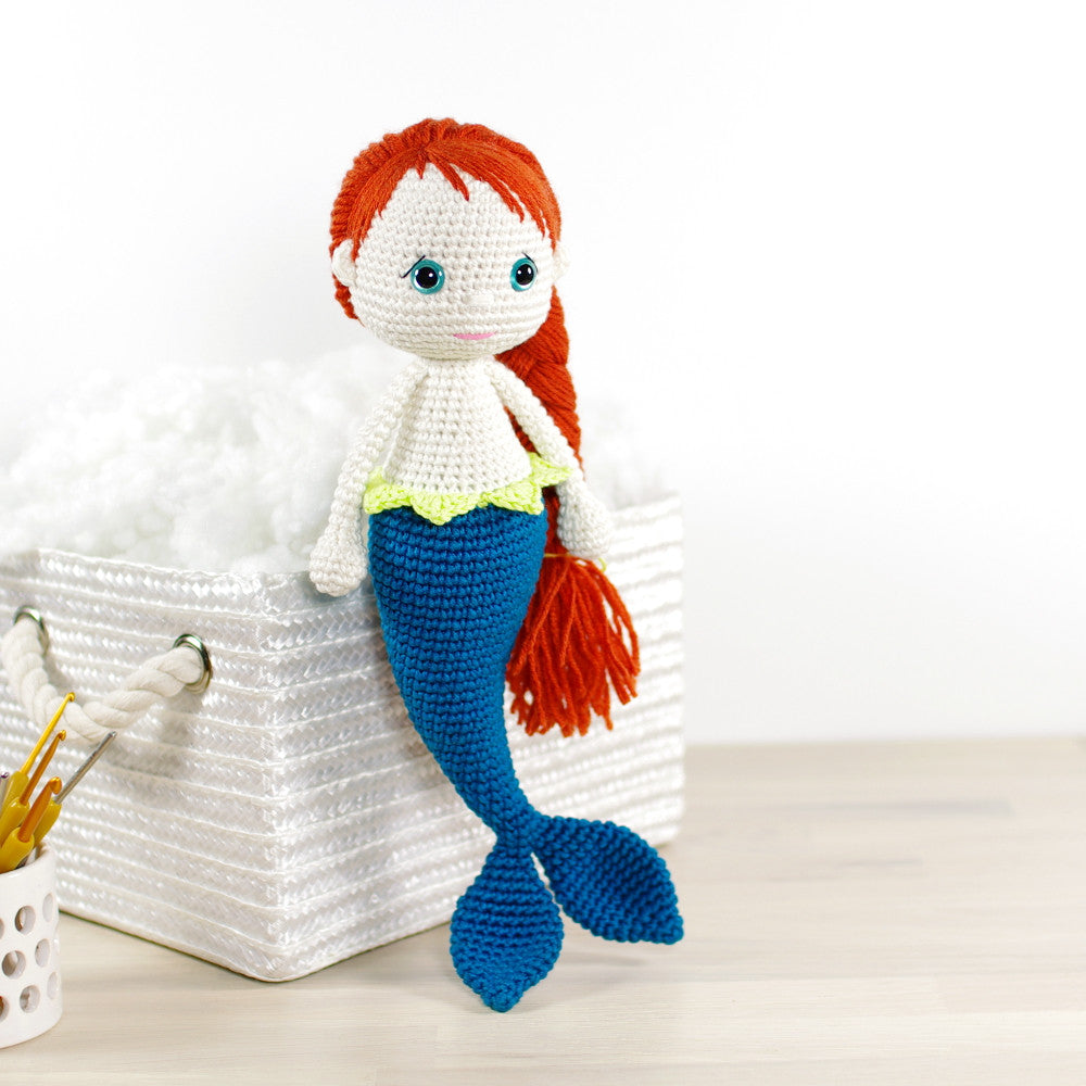 Crocheted mermaid doll