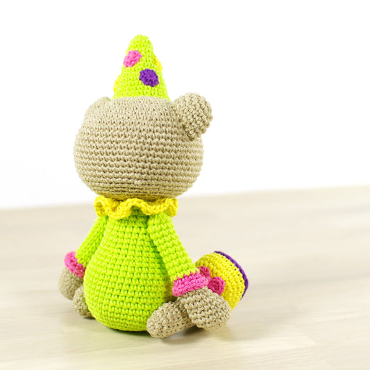 Crochet Pattern - Teddy Bear in a Clown Costume